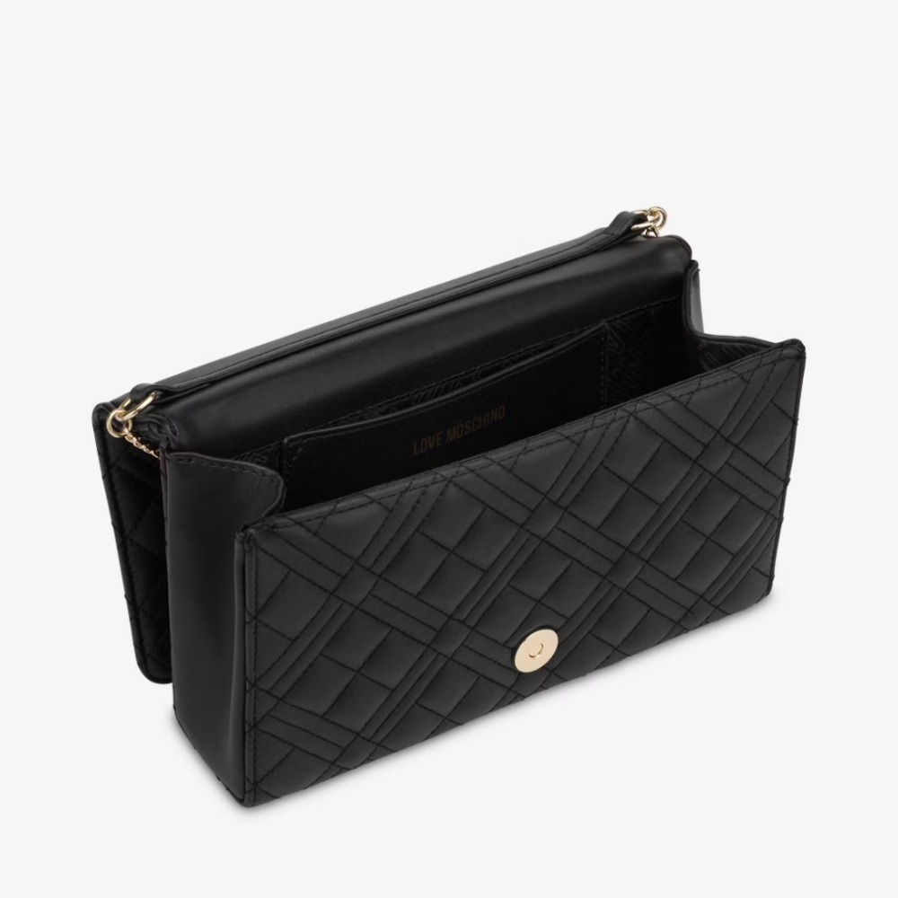 Love Moschino Black Quilted Crossbody Bag – NWT - Picture 10 of 12